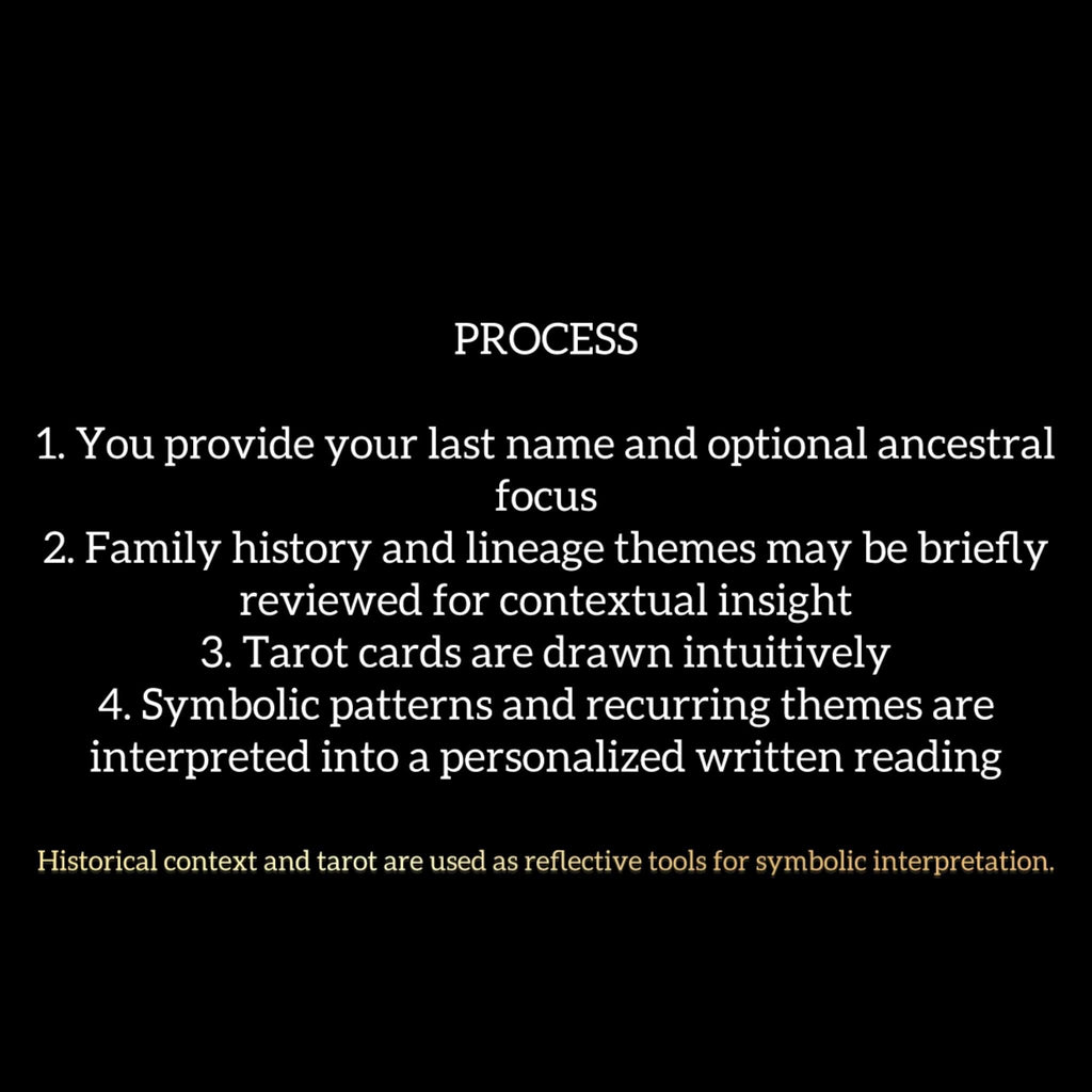 Ancestral Tarot Reading | Lineage Patterns, Family Cycles and Spiritual Insight